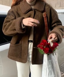 emi+（エミプラス）の「リバーシブルボアドッキングスエードブルゾン（ブルゾン）」