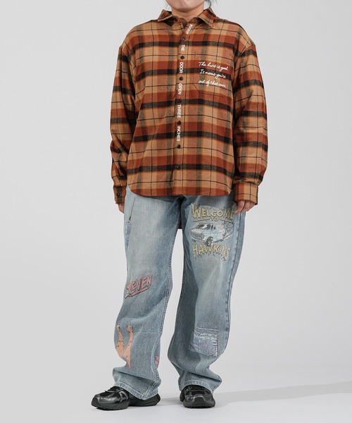 .ENDRECHERI.（エンドリケリー）の「Hopper's LETTER CHECK SHIRT（シャツ/ブラウス・メンズ・ブラウン・M/L）」の9枚目の写真