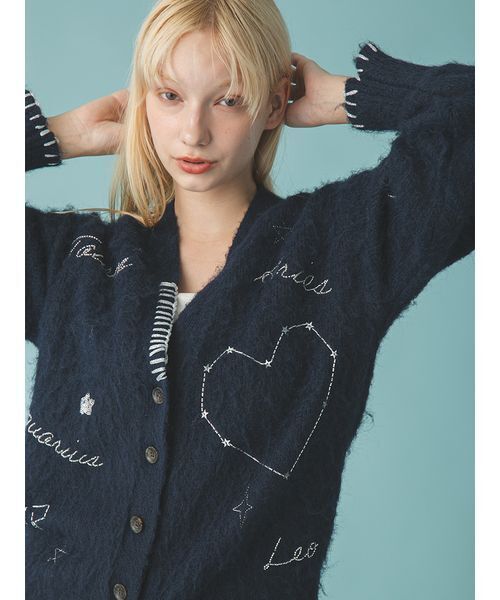 FURFUR（ファーファー）の「スターモチーフ刺繍カーディガン（カーディガン/ボレロ・レディース・ネイビー/ピンク/グレー・F）」の18枚目の写真
