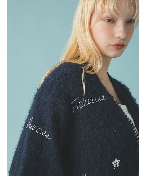 FURFUR（ファーファー）の「スターモチーフ刺繍カーディガン（カーディガン/ボレロ・レディース・ネイビー/ピンク/グレー・F）」の19枚目の写真