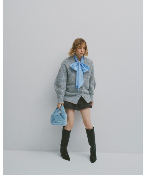 FURFUR（ファーファー）の「スターモチーフ刺繍カーディガン（カーディガン/ボレロ・レディース・ネイビー/ピンク/グレー・F）」の8枚目の写真