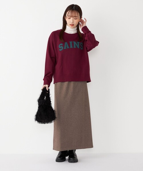 SHIPS Colors(シップス カラーズ)の「SHIPS Colors:〈手洗い可能〉ジャージー へリボーン / チェック タイトスカート(スカート・レディース・ブラック/ブラウン/ダークブラウン・ONE SIZE)」の7枚目の写真