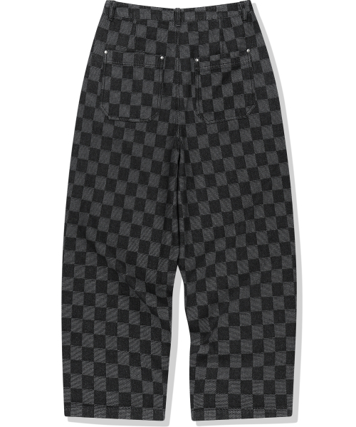 NOT4NERD(ノットフォーナード)の「Checkerboard Baggy Fit Denim Pants - Black(デニムパンツ・レディース・その他・X-LARGE/MEDIUM/LARGE)」の3枚目の写真