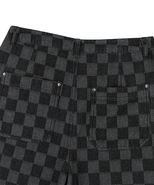 NOT4NERD(ノットフォーナード)の「Checkerboard Baggy Fit Denim Pants - Black(デニムパンツ・レディース・その他・X-LARGE/MEDIUM/LARGE)」の7枚目の写真