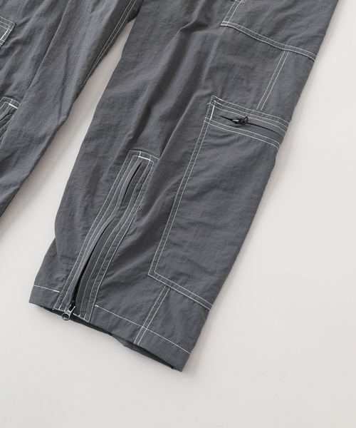 JOURNAL STANDARD（ジャーナルスタンダード）の「NOMARHYTHM TEXTILE (ノーマリズム テキスタイル) Nylon Flight Pants（カーゴパンツ・メンズ・グレー・LARGE/MEDIUM）」の4枚目の写真