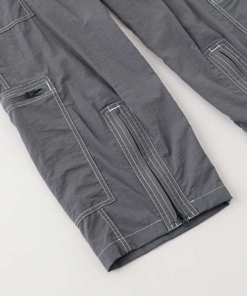 JOURNAL STANDARD（ジャーナルスタンダード）の「NOMARHYTHM TEXTILE (ノーマリズム テキスタイル) Nylon Flight Pants（カーゴパンツ・メンズ・グレー・LARGE/MEDIUM）」の5枚目の写真