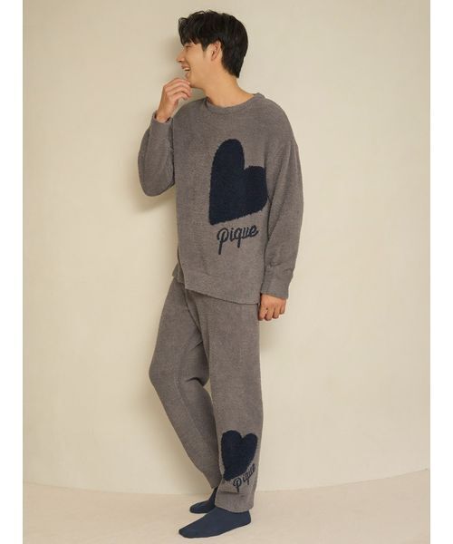 ハートジャガードプルオーバー&ロングパンツ ONLINE限定】ハートジャガードプルオーバー＆ロングパンツセット