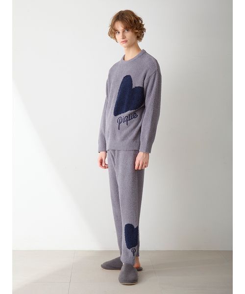 ONLINE限定】ハートジャガードプルオーバー＆ロングパンツセット