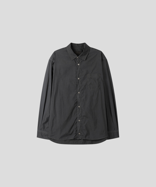 BLACK MOMENT（ブラックモーメント）の「ピグメントナイロンリラックスシャツ[チャコール]（シャツ/ブラウス・メンズ・チャコール・MEDIUM/LARGE）」の2枚目の写真