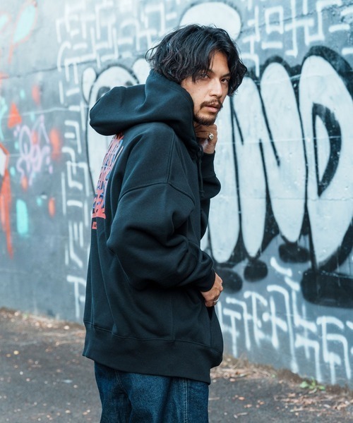 Leyline（レイライン）の「【Leyline】Over paint parka（パーカー・メンズ・ホワイト/ブラック・M/L/XL）」の6枚目の写真