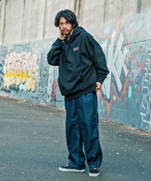 Leyline（レイライン）の「【Leyline】Over paint parka（パーカー・メンズ・ホワイト/ブラック・M/L/XL）」の7枚目の写真