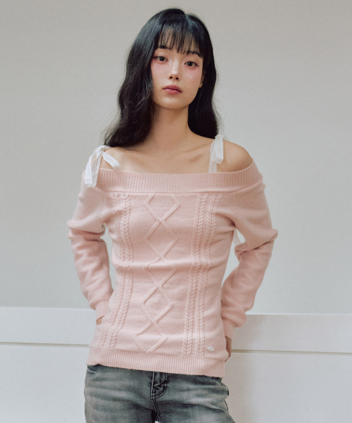 ZEROPLANET（ゼロプラネット）の「ルディ オフショルダー ニット [ピンク]（ニット/セーター・レディース・その他・SMALL/MEDIUM）」の3枚目の写真