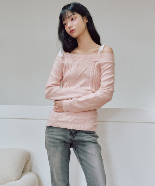 ZEROPLANET（ゼロプラネット）の「ルディ オフショルダー ニット [ピンク]（ニット/セーター・レディース・その他・SMALL/MEDIUM）」の4枚目の写真