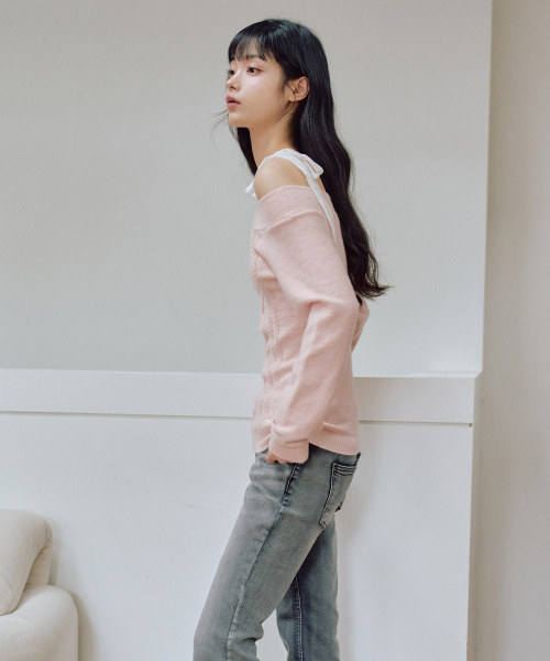 ZEROPLANET（ゼロプラネット）の「ルディ オフショルダー ニット [ピンク]（ニット/セーター・レディース・その他・SMALL/MEDIUM）」の5枚目の写真