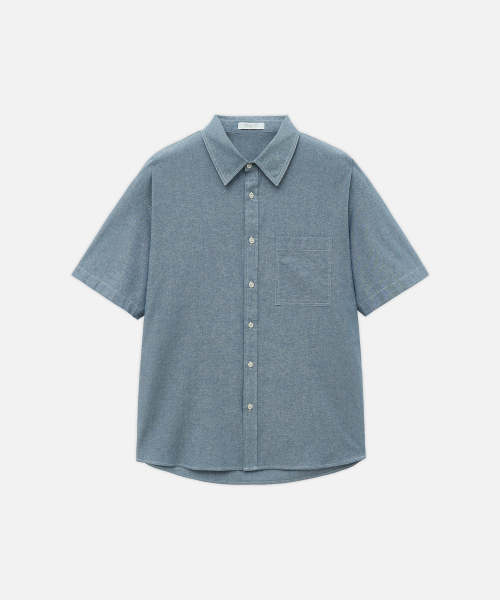 DRAW FIT（ドローフィット）の「コットンハーフシャンブレイシャツ [BLUE]（シャツ/ブラウス・メンズ・その他・X-LARGE/MEDIUM/LARGE）」の3枚目の写真