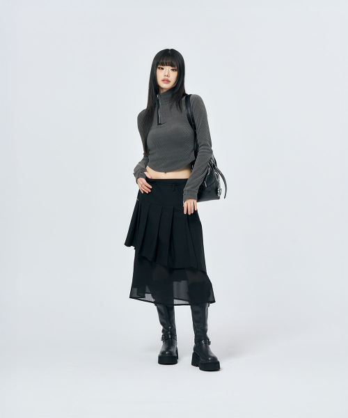 SCHISM INDUCING(スキズムインデューシング)の「SPIRAL MIDI SKIRT BLACK(スカート・レディース・その他・OS)」の7枚目の写真