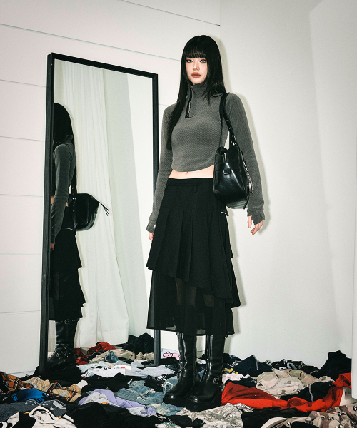 SCHISM INDUCING(スキズムインデューシング)の「SPIRAL MIDI SKIRT BLACK(スカート・レディース・その他・OS)」の11枚目の写真