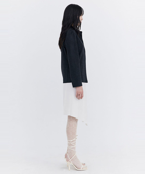 WNDERKAMMER(ブンダーカンマー)の「ウールスリムラインシャツ_チャコール(シャツ/ブラウス・レディース・その他・SMALL/MEDIUM)」の7枚目の写真