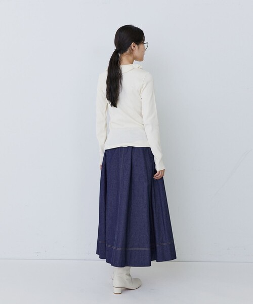 conges payes ADIEU TRISTESSE（コンジェ ペイエ アデュートリステス）の「フリルカラーインナーカットソー（Tシャツ/カットソー・レディース・キナリ/グレー系その他/ブラック・FREE）」の16枚目の写真