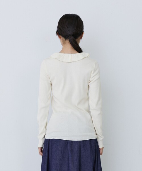 conges payes ADIEU TRISTESSE（コンジェ ペイエ アデュートリステス）の「フリルカラーインナーカットソー（Tシャツ/カットソー・レディース・キナリ/グレー系その他/ブラック・FREE）」の20枚目の写真