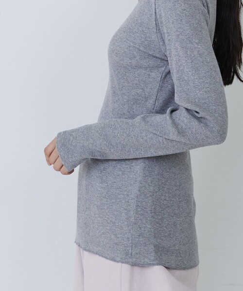 conges payes ADIEU TRISTESSE（コンジェ ペイエ アデュートリステス）の「フリルカラーインナーカットソー（Tシャツ/カットソー・レディース・キナリ/グレー系その他/ブラック・FREE）」の13枚目の写真