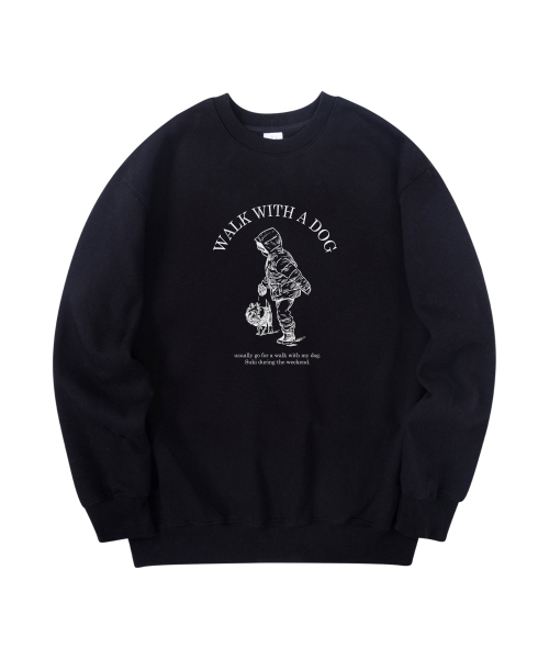RADINEO(ラディネオ)の「ドッグウォーキングスウェット ブラック(スウェット・メンズ・その他・X-LARGE/MEDIUM/LARGE)」の1枚目の写真
