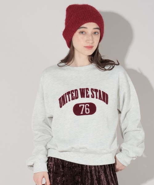 GEORGE'S（ジョージズ）の「サガラ刺繍ロゴスウェット（スウェット・レディース・オートミール/グレー/サックスブルー/ブラック・SMALL/MEDIUM）」の3枚目の写真