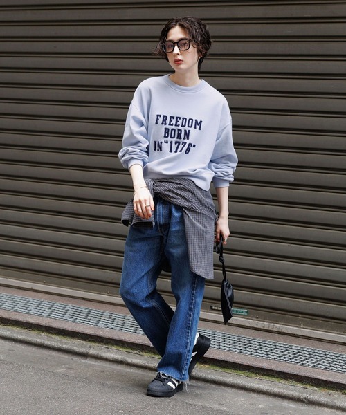 GEORGE'S（ジョージズ）の「サガラ刺繍ロゴスウェット（スウェット・レディース・オートミール/グレー/サックスブルー/ブラック・SMALL/MEDIUM）」の11枚目の写真