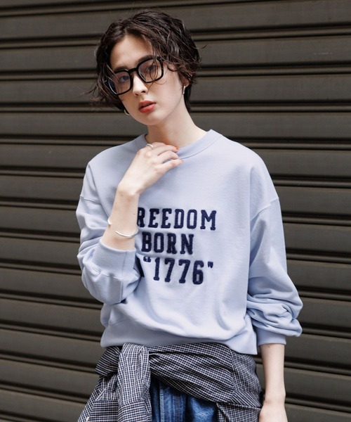 GEORGE'S（ジョージズ）の「サガラ刺繍ロゴスウェット（スウェット・レディース・オートミール/グレー/サックスブルー/ブラック・SMALL/MEDIUM）」の12枚目の写真