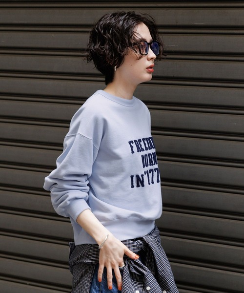 GEORGE'S（ジョージズ）の「サガラ刺繍ロゴスウェット（スウェット・レディース・オートミール/グレー/サックスブルー/ブラック・SMALL/MEDIUM）」の14枚目の写真