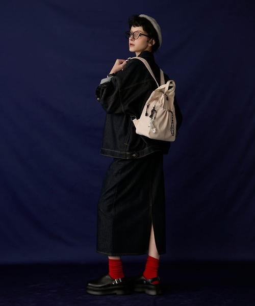 BONLECILL Marche(ボンルシールマルシェ)の「【BONLECILL Marche】2wayボディバッグ/リュック/ハンドバッグ(バックパック/リュック・レディース・グレー/アイボリー/ブラック・FREE)」の14枚目の写真