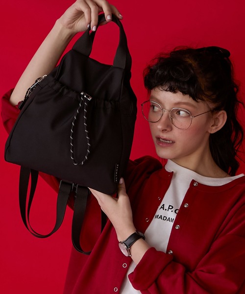 BONLECILL Marche(ボンルシールマルシェ)の「【BONLECILL Marche】2wayボディバッグ/リュック/ハンドバッグ(バックパック/リュック・レディース・グレー/アイボリー/ブラック・FREE)」の19枚目の写真