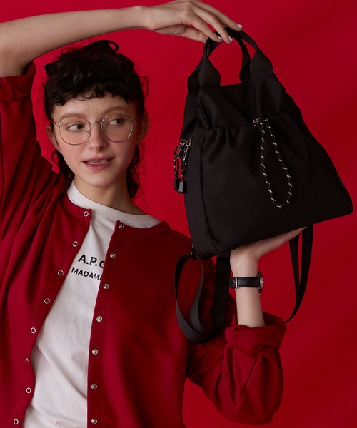 BONLECILL Marche(ボンルシールマルシェ)の「【BONLECILL Marche】2wayボディバッグ/リュック/ハンドバッグ(バックパック/リュック・レディース・グレー/アイボリー/ブラック・FREE)」の20枚目の写真
