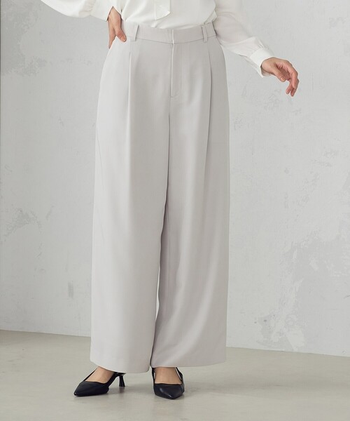 COMME CA ISM(コムサイズム)の「【セットアップ対応】ポリエステルツイル タックワイドパンツ(その他パンツ・レディース・グレー/ネイビー・X-SMALL/SMALL/MEDIUM/LARGE/X-LARGE)」の13枚目の写真