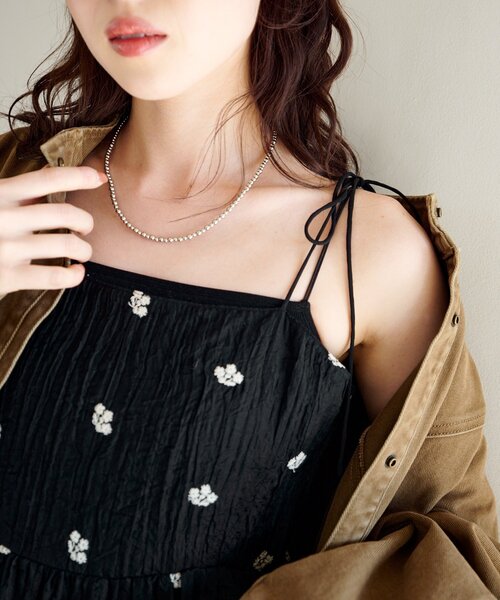 Kastane(カスタネ)の「【fiw.】メタルビーズネックレス(ネックレス・レディース・シルバー・FREE)」の4枚目の写真