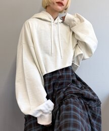 w closet | ラメショートパーカー(パーカー)