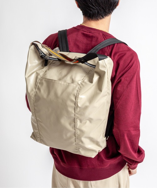 Jack Gomme（ジャックゴム）の「【Jack Gomme】2WAY バックパック トートバッグ リュック　LONDRES（バックパック/リュック・メンズ・ブラック/ベージュ・FREE）」の2枚目の写真