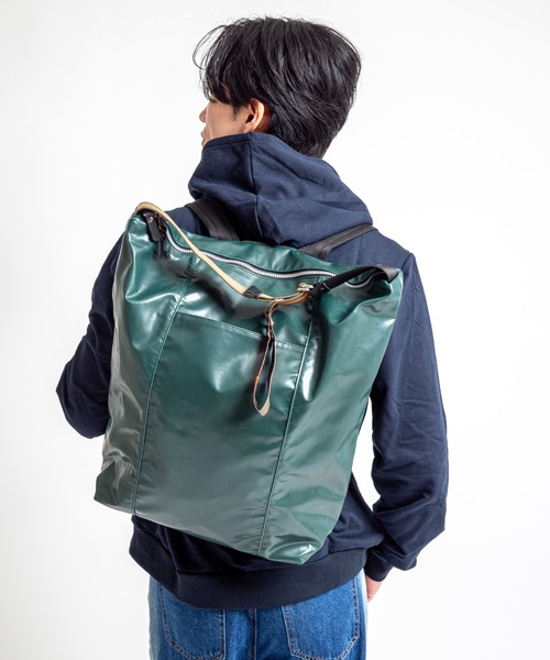 Jack Gomme(ジャックゴム)の「【Jack Gomme】2WAY バックパック トートバッグ リュック LONDRES(バックパック/リュック・メンズ・ブラック/ベージュ/ダークグリーン・FREE)」の2枚目の写真