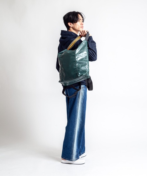 Jack Gomme（ジャックゴム）の「【Jack Gomme】2WAY バックパック トートバッグ リュック　LONDRES（バックパック/リュック・メンズ・ブラック/ベージュ・FREE）」の14枚目の写真