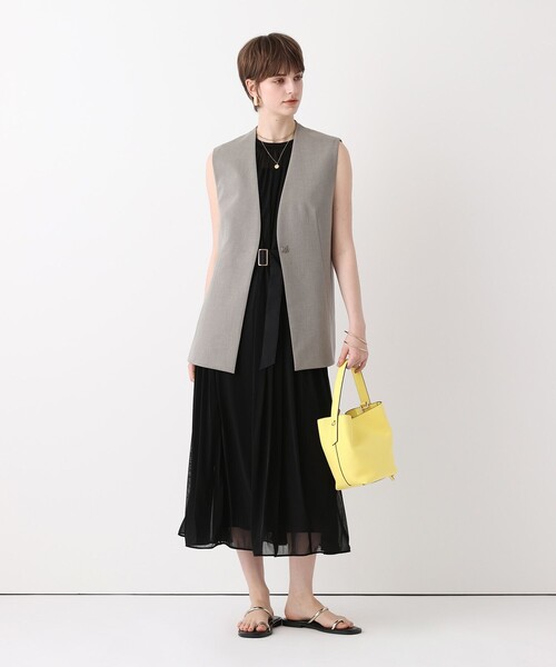allureville(アルアバイル)の「エスパンディワイドベルトワンピース(ワンピース・レディース・ブラウン/ライトブルー/ブラック・2)」の10枚目の写真