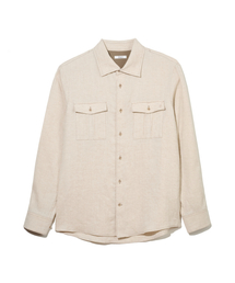 ZNO（ジーアンドオー）の「Linen beige outpocket shirt（シャツ/ブラウス）」