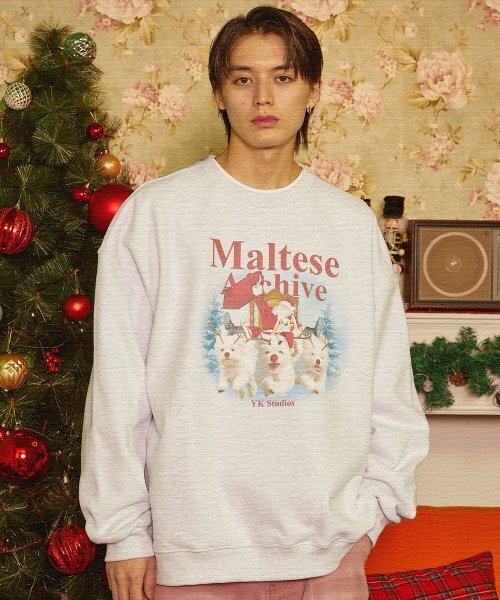 WaiKei（ワイケイ）の「クリスマスマルチーズアーカイブスウェットメランジホワイト（スウェット・レディース・その他・1/2）」の4枚目の写真