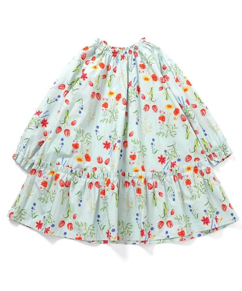 Boribon（ボリボン）の「ガーデンフラワードレス（ワンピース・キッズ・オフホワイト/サックスブルー・120/110/100/90/80）」の11枚目の写真