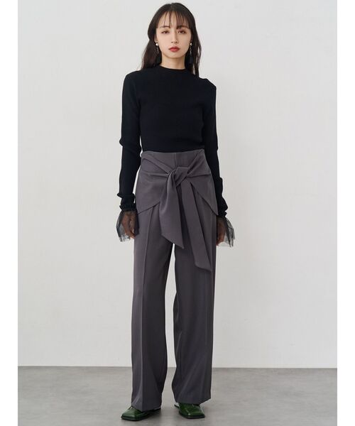 MURUA（ムルーア）の「スクエアポインテッドミュール（パンプス・レディース・グリーン/ブラック・24.5/23.5）」の7枚目の写真