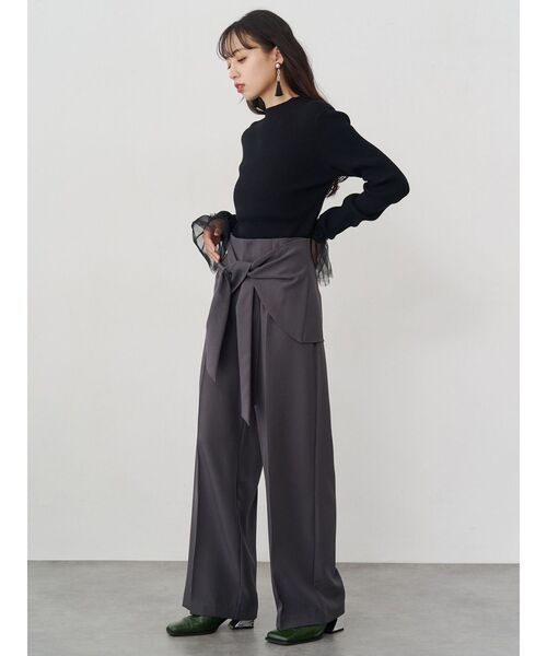 MURUA（ムルーア）の「スクエアポインテッドミュール（パンプス・レディース・グリーン/ブラック・24.5/23.5）」の8枚目の写真