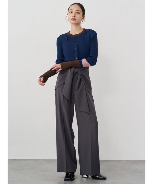 MURUA（ムルーア）の「スクエアポインテッドミュール（パンプス・レディース・グリーン/ブラック・24.5/23.5）」の9枚目の写真