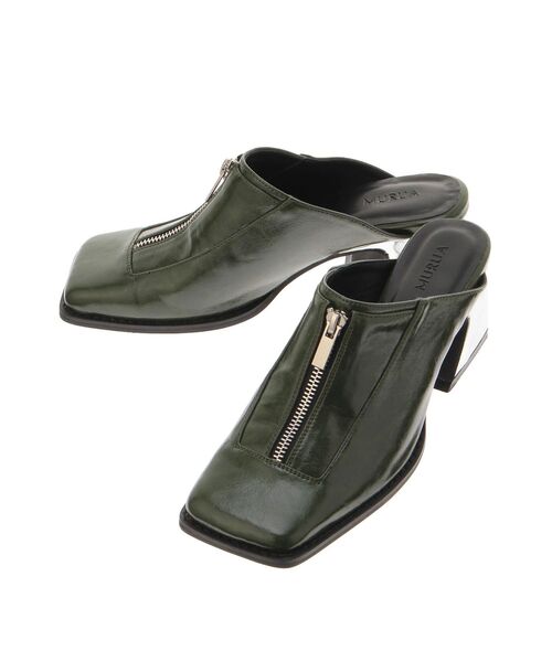 MURUA（ムルーア）の「スクエアポインテッドミュール（パンプス・レディース・グリーン/ブラック・24.5/23.5）」の17枚目の写真