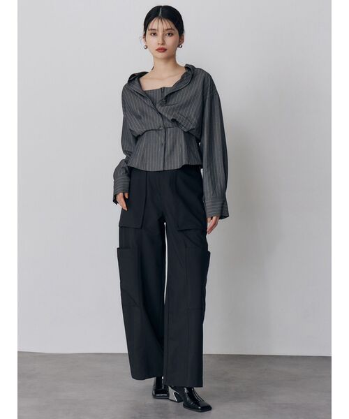 MURUA（ムルーア）の「スクエアポインテッドミュール（パンプス・レディース・グリーン/ブラック・24.5/23.5）」の20枚目の写真