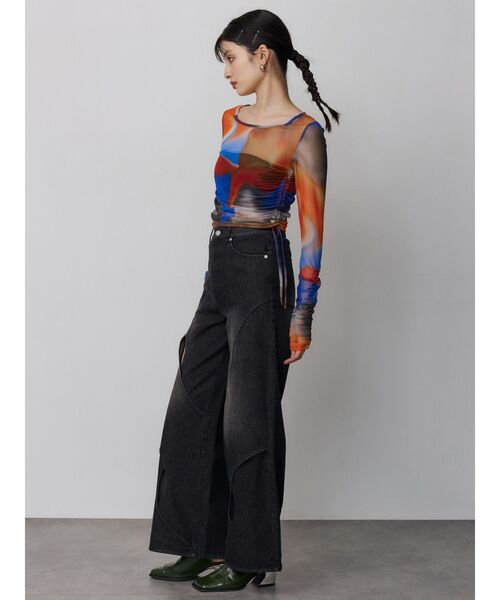 MURUA（ムルーア）の「スクエアポインテッドミュール（パンプス・レディース・グリーン/ブラック・24.5/23.5）」の22枚目の写真