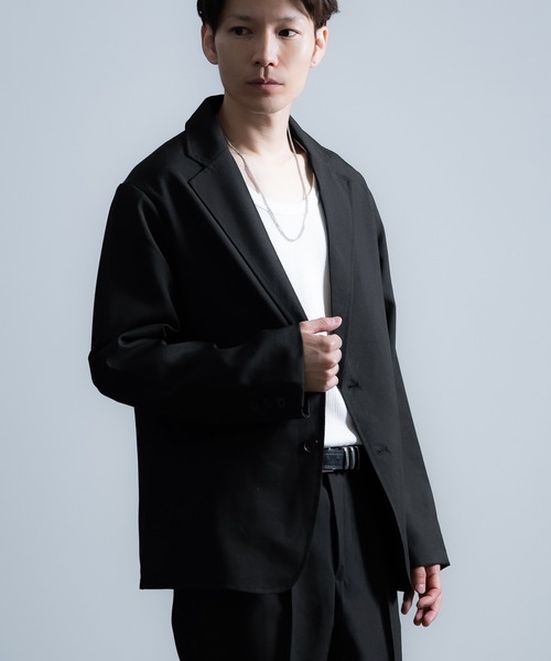 En serio TOKYO(エンソリオトーキョー)の「ポリオックステーラードセットアップ(セットアップ・メンズ・スモークグレー/ブラック・LARGE/X-LARGE/MEDIUM)」の5枚目の写真